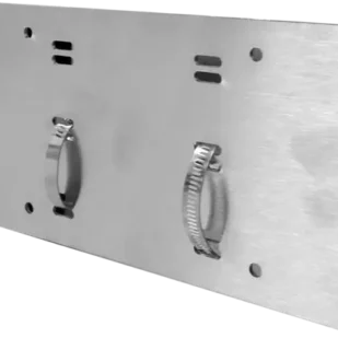 Clamp on license plate bracket