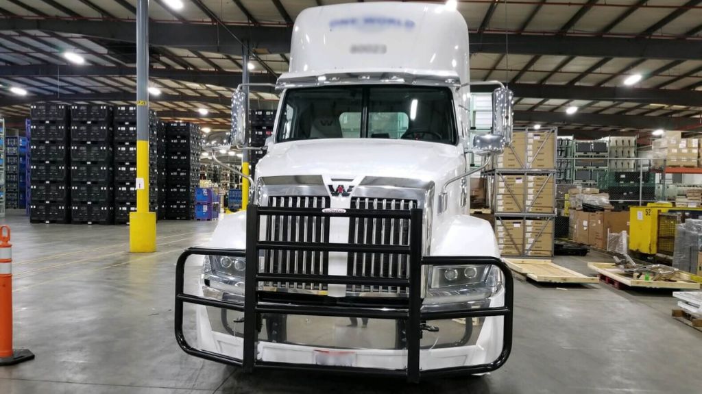 Western Star Truck in Warehouse with RIGGUARD Grille Guard