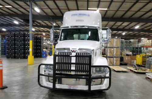 White Western Star Truck in Warehouse with Black RIGGUARD